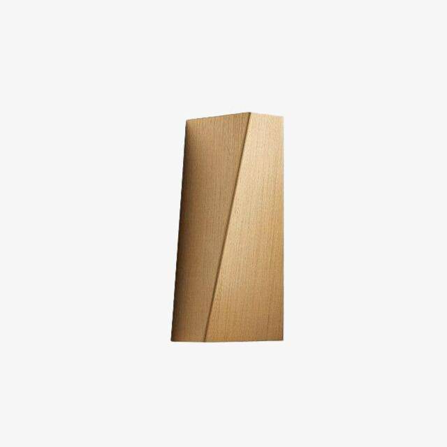 Brushed metal geometric LED wall light