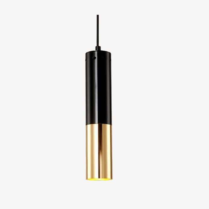 Faryto black and gold cylinder LED pendant