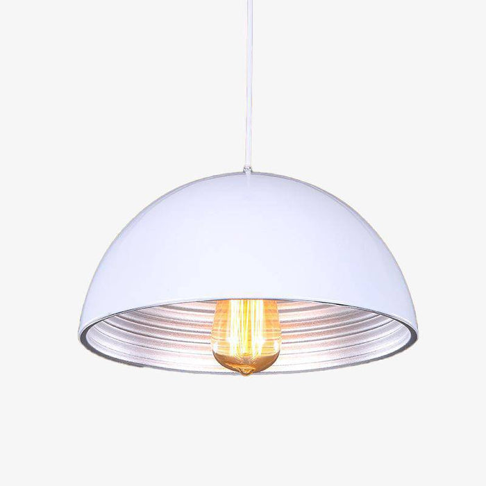 Classic half-globe pendant light in black