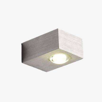 Gray square LED wall light