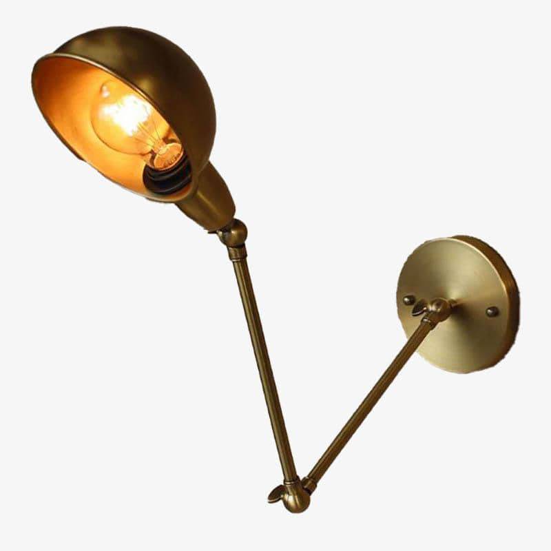 Retro gold industrial wall light