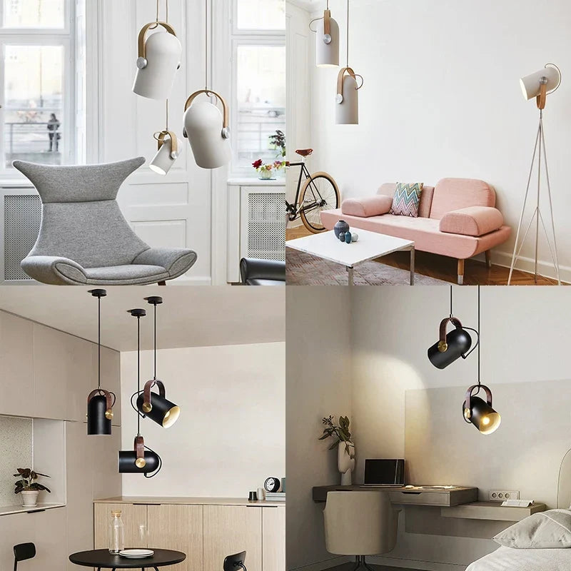 Black spot pendant over a desk