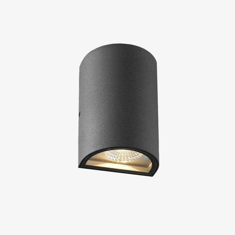 Rounded outdoor wall light