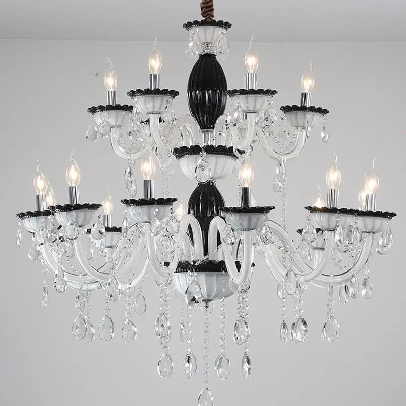 Chrome crystal chandelier