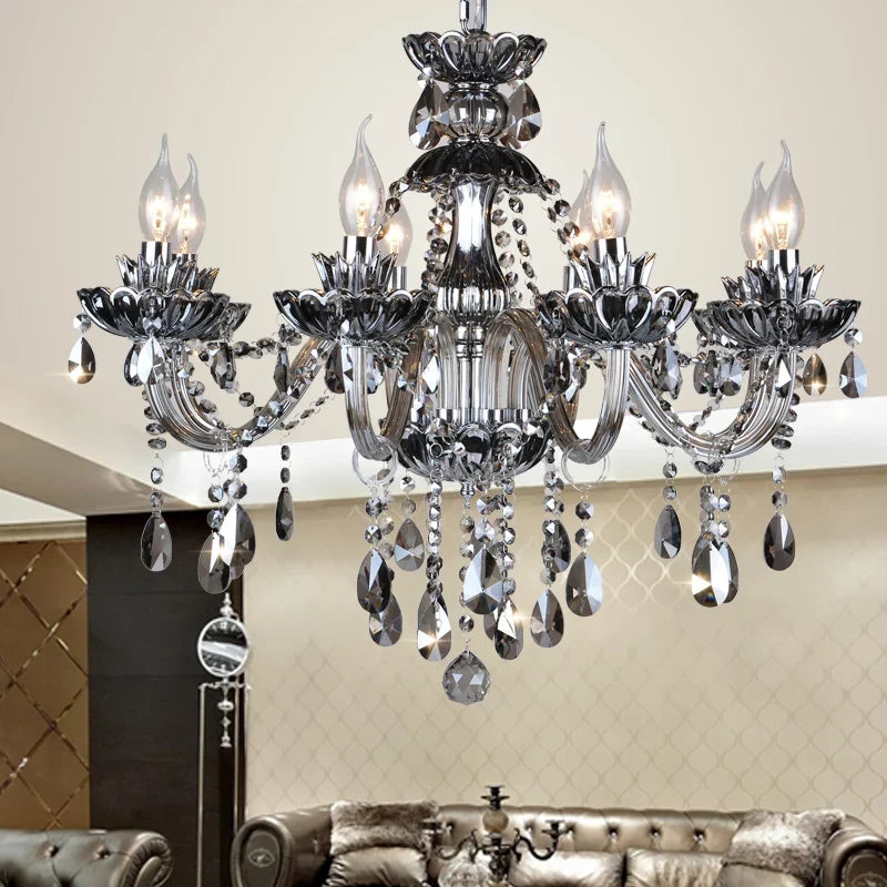 Minimalist crystal chandelier