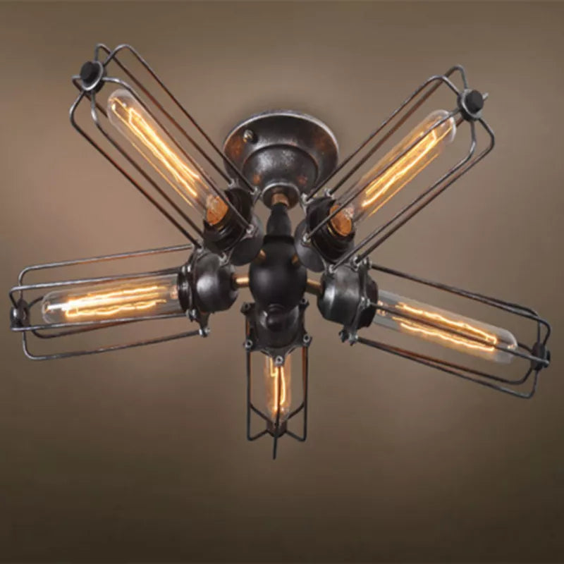 Vintage E14 semi flush