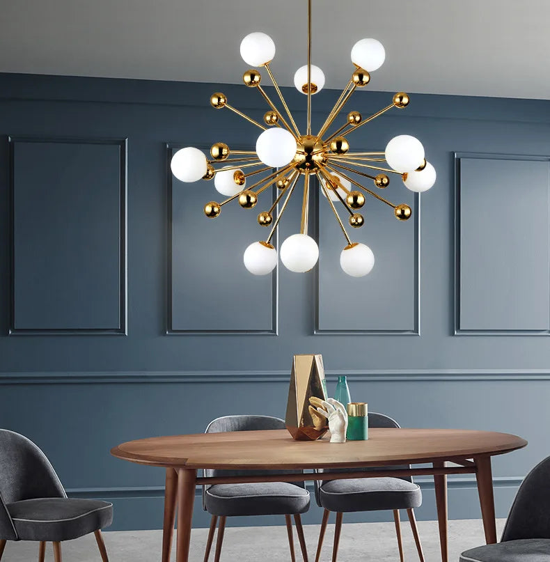 Frosted glass chandelier