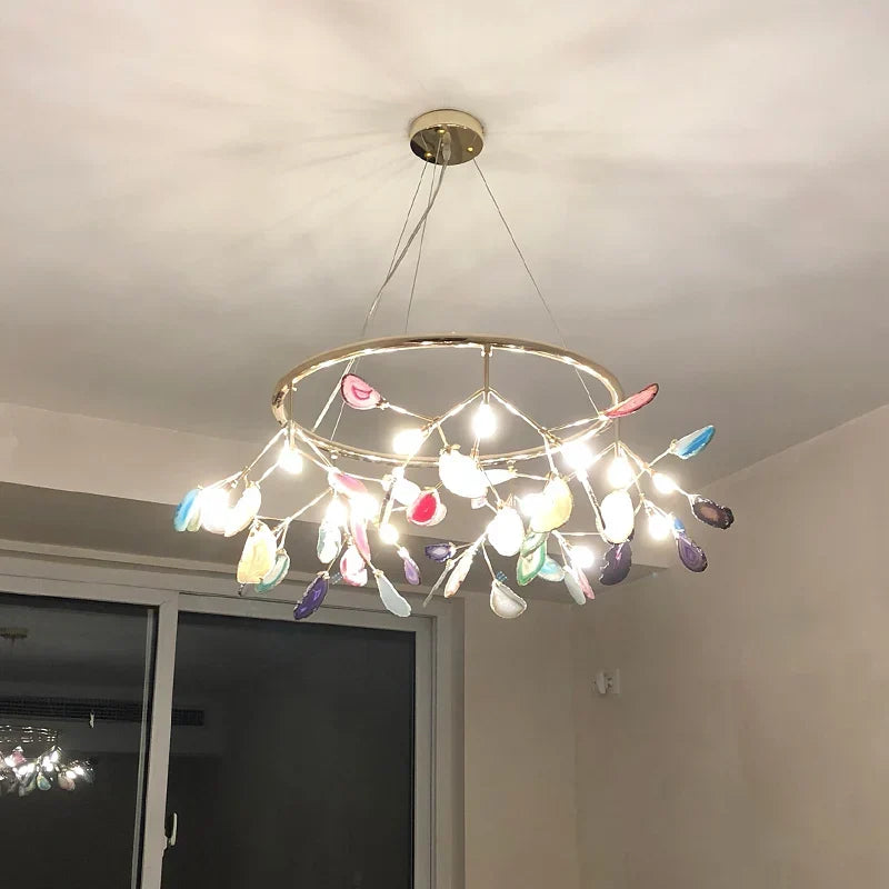 Colored Agate Chandelier, view 5
