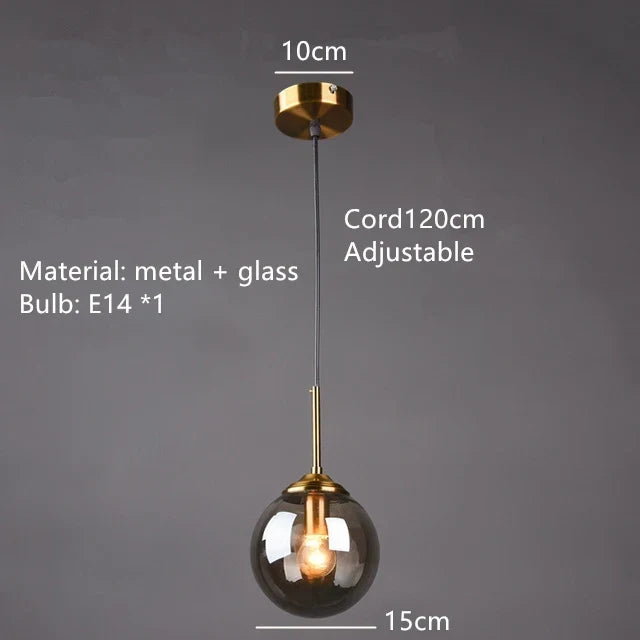 Nordic Glass Chain Pendant, view 13