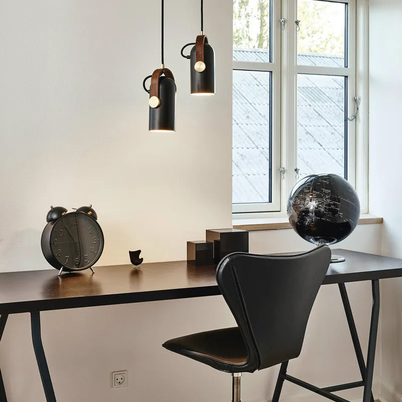 White iron pendant in a kitchen