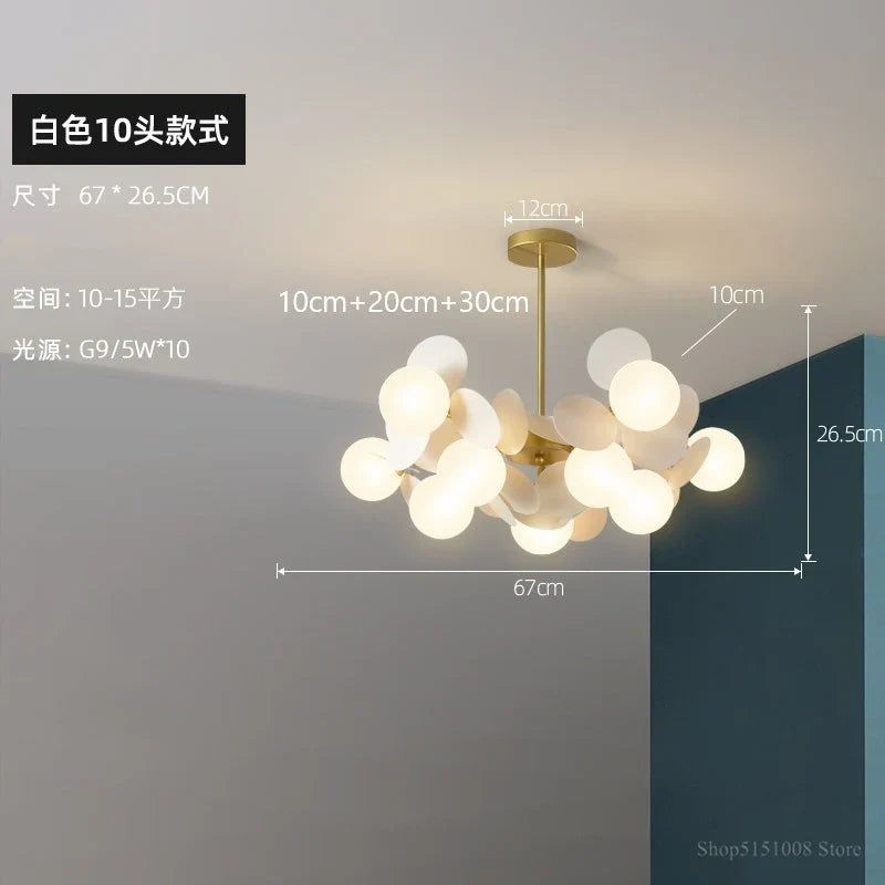 Acrylic Flower LED Chandelier, view 22