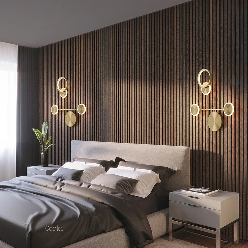 Gold multi head sconce
