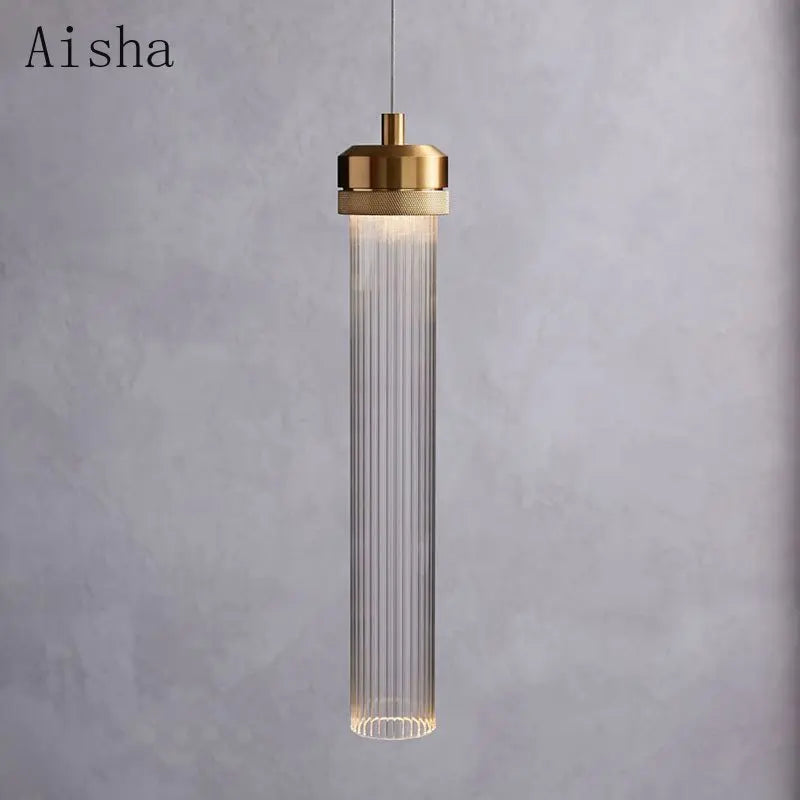 Nordic striped glass pendant