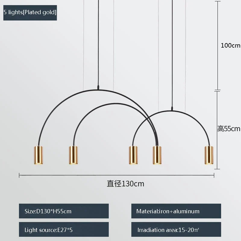 Modern Multi-Light Pendant, view 21