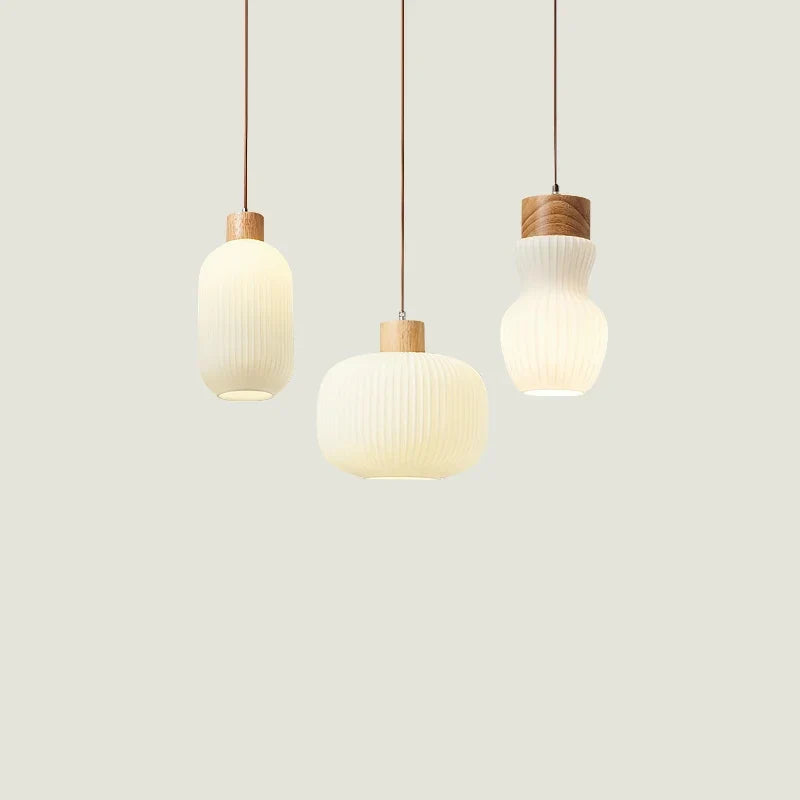 Japanese wood pendant