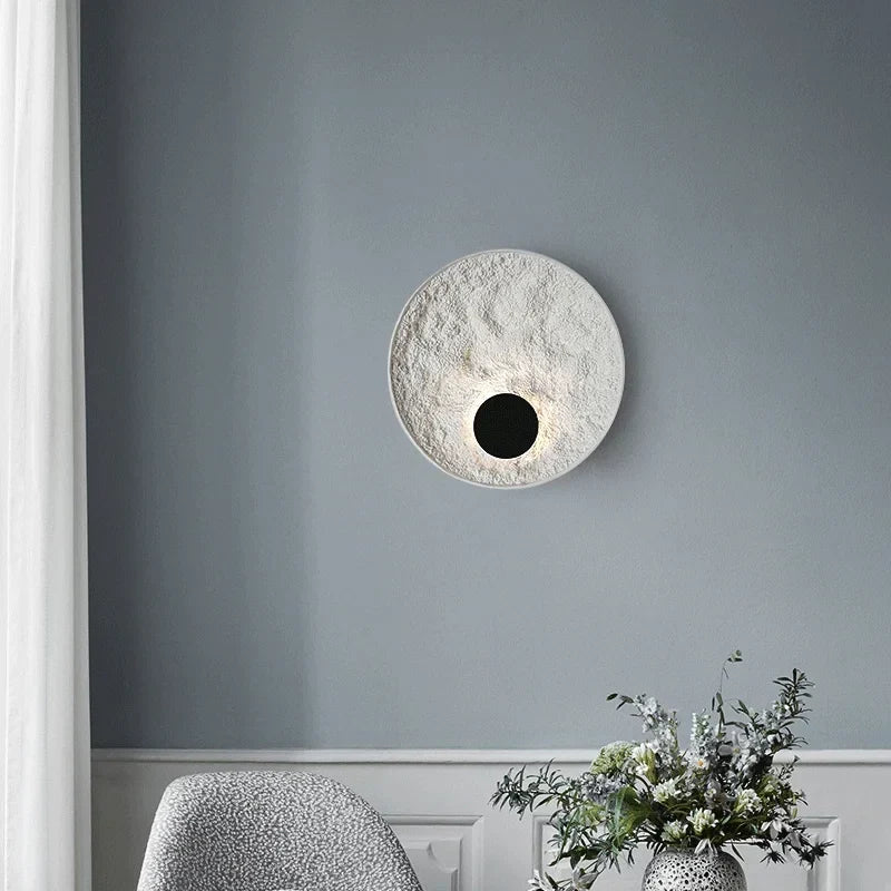 Resin sconce in a loft