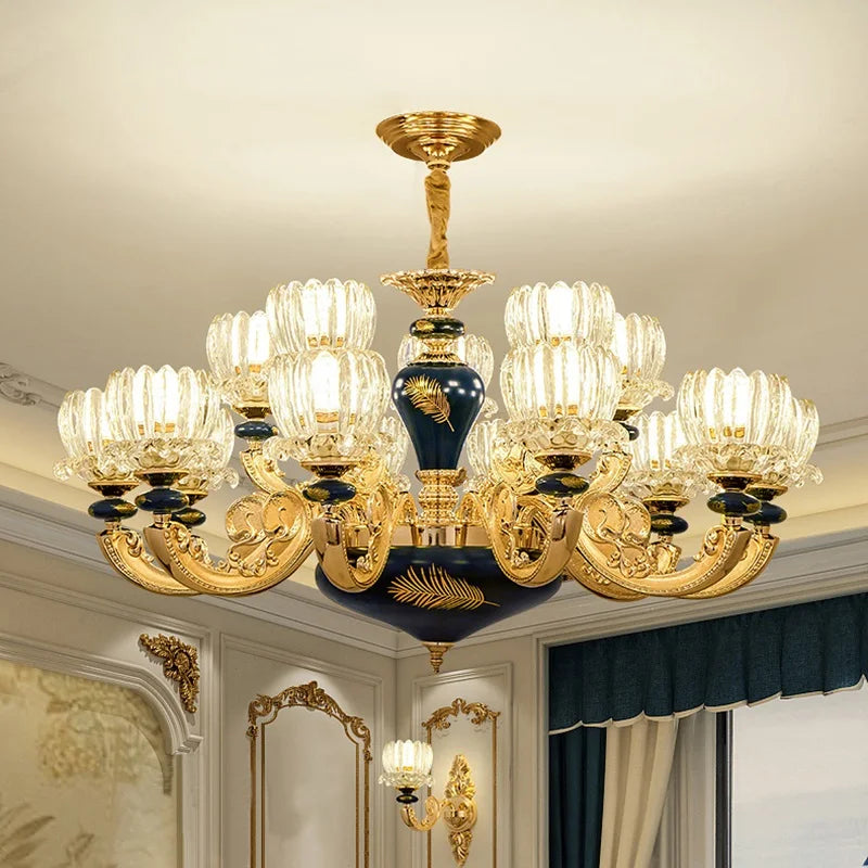 Ceramic glass chandelier