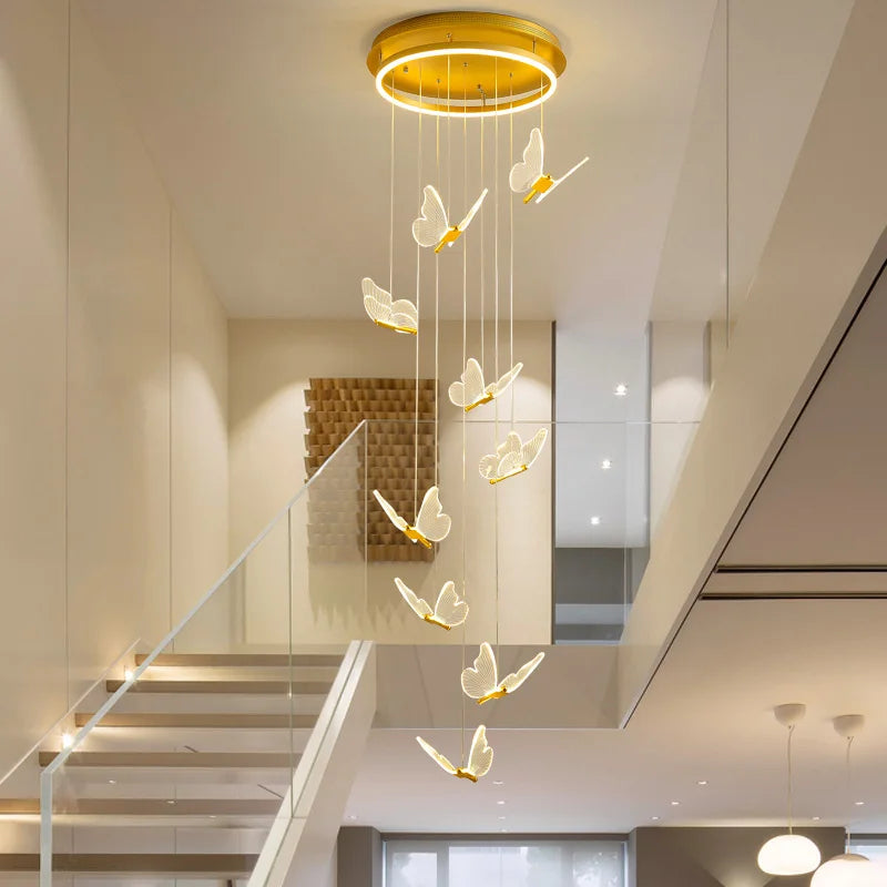 Staircase multi-head light