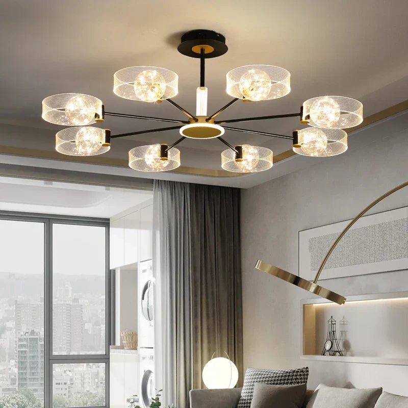 Linear LED chandelier
