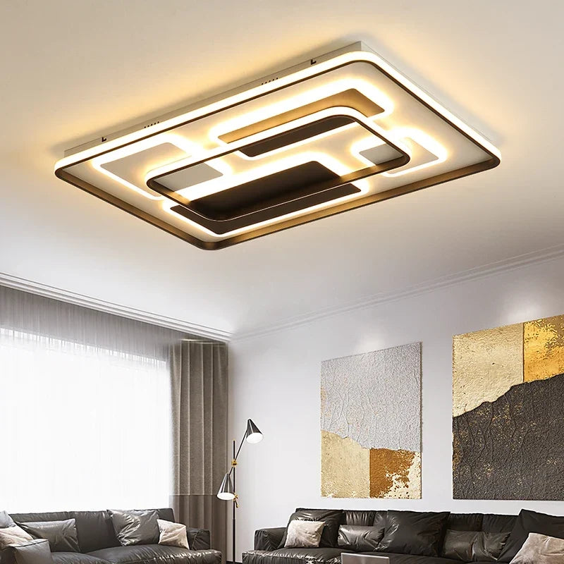 Black LED flush mount