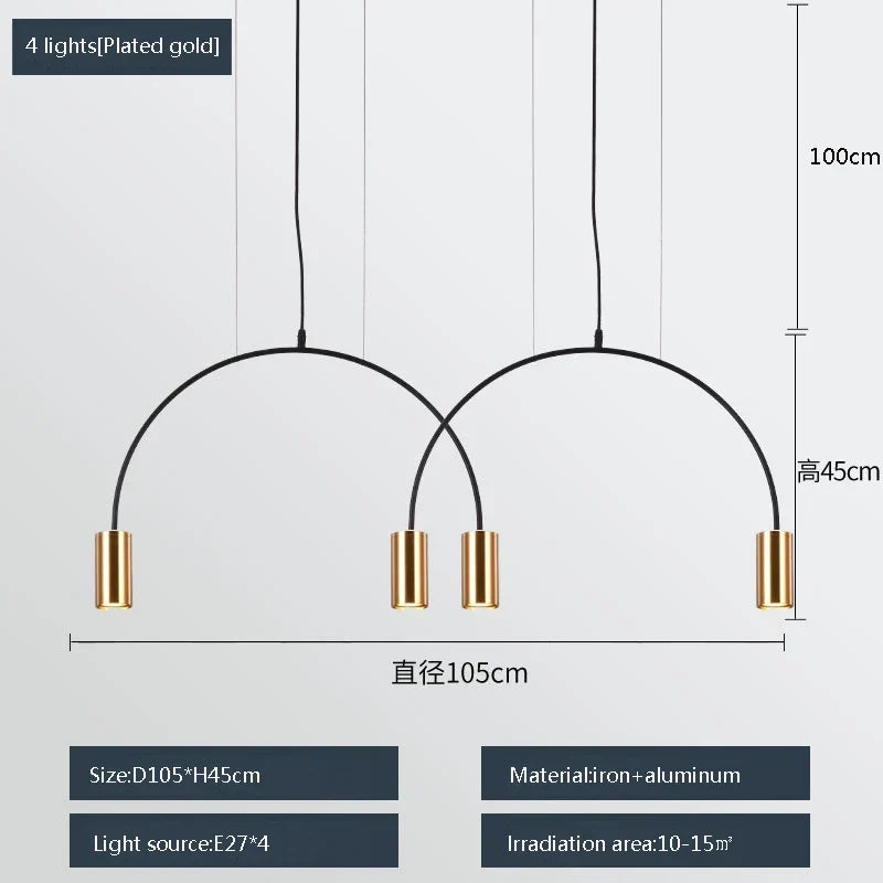 Modern Multi-Light Pendant, view 17