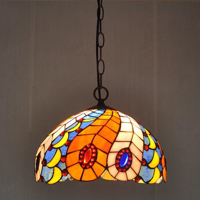 Orange Tiffany pendant