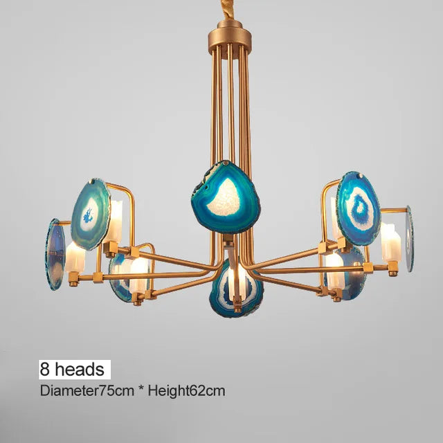 Colored Agate Chandelier, view 7