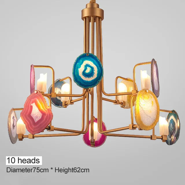 Colored Agate Chandelier, view 8