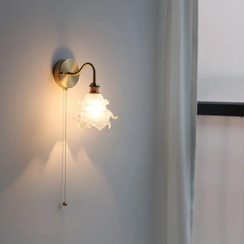 Glass Flower Wall Light, view 6