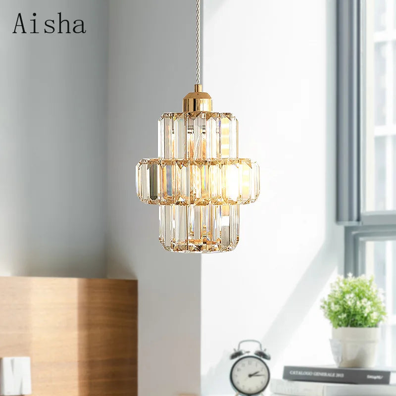 Gold crystal loft pendant