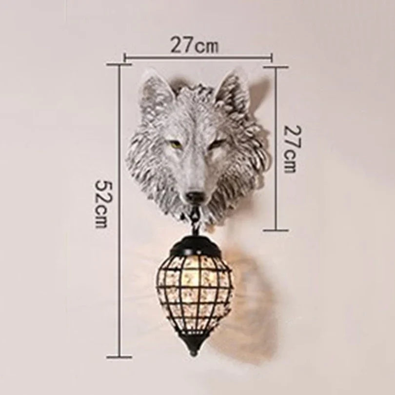 Resin Wolf Wall Light, view 5