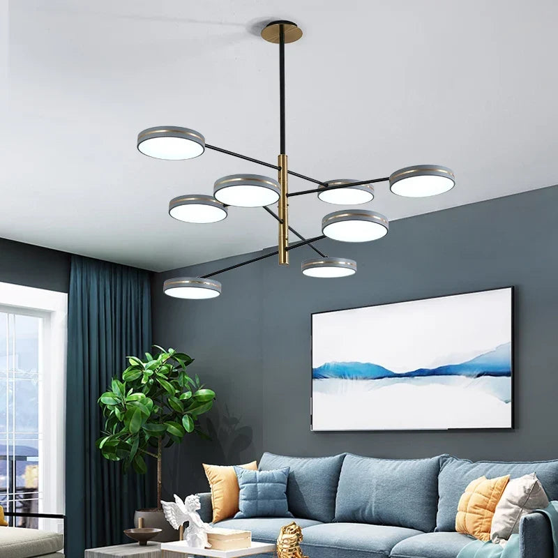 Tube LED chandelier