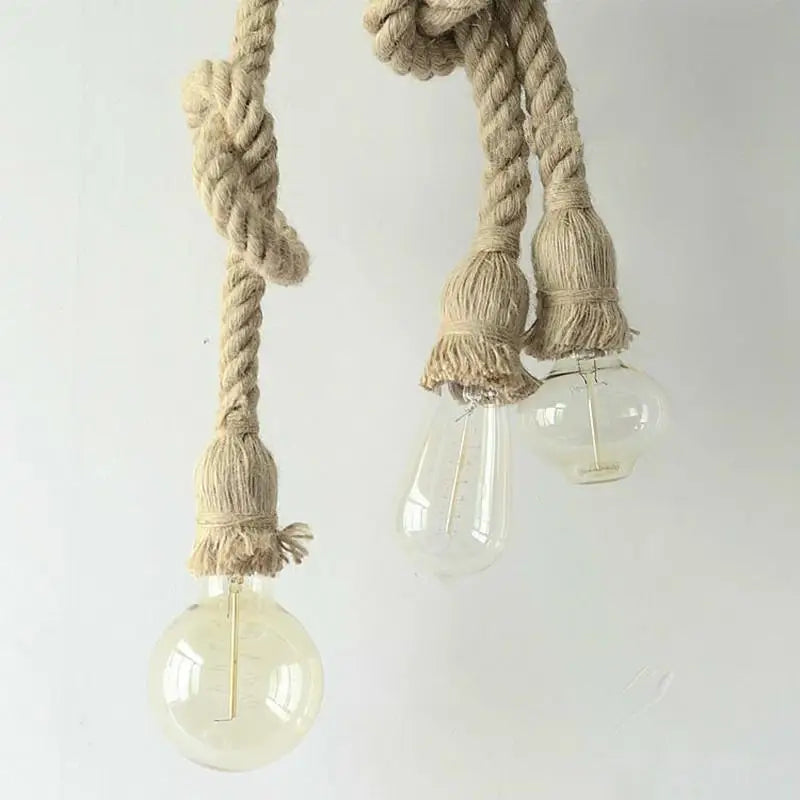Vintage hemp rope pendant