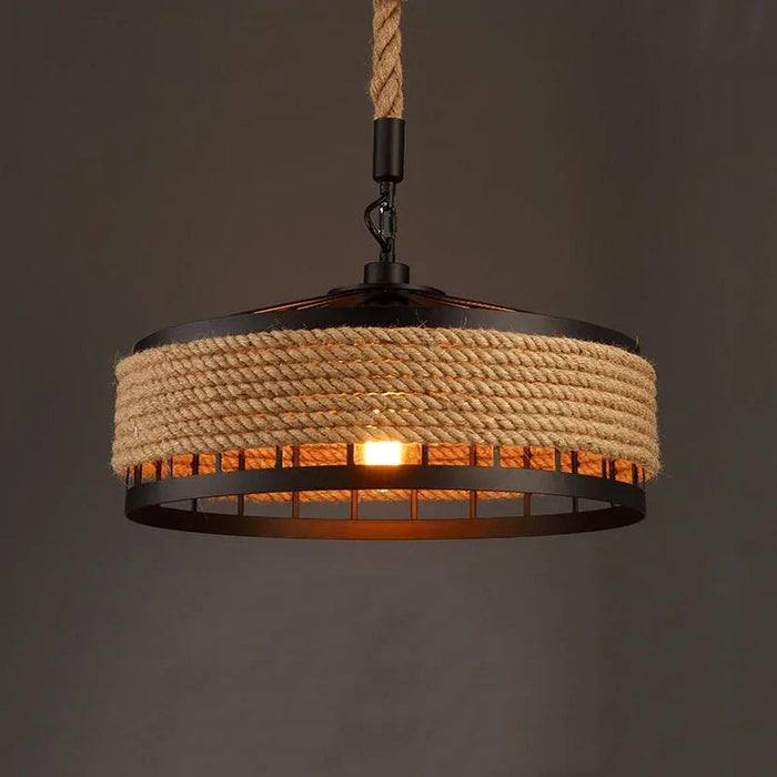 Rope wicker pendant