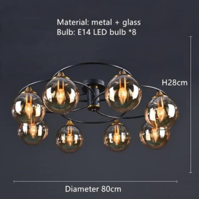 Glass Ball Chandelier, view 11