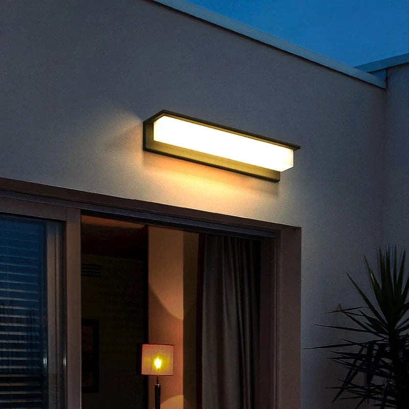 Modern IP54 outdoor LED wall light