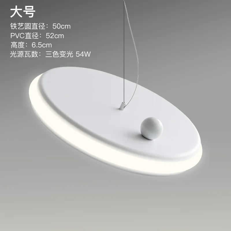 Minimal White Pendant, view 9