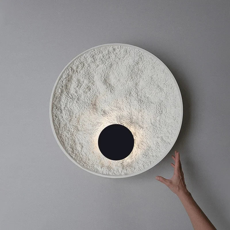 Nordic resin loft round wall light