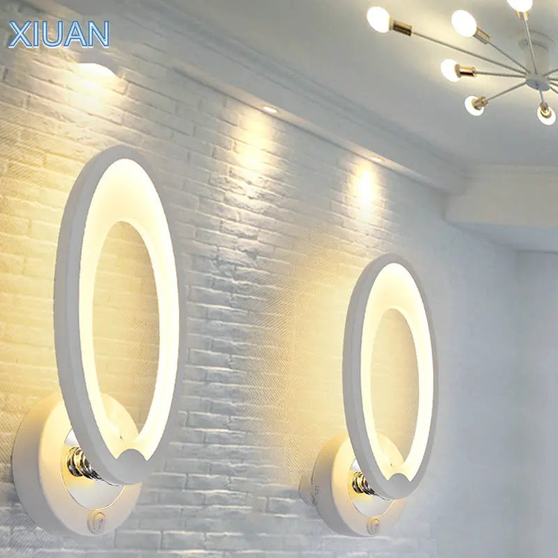 Minimalist LED wall light with switch