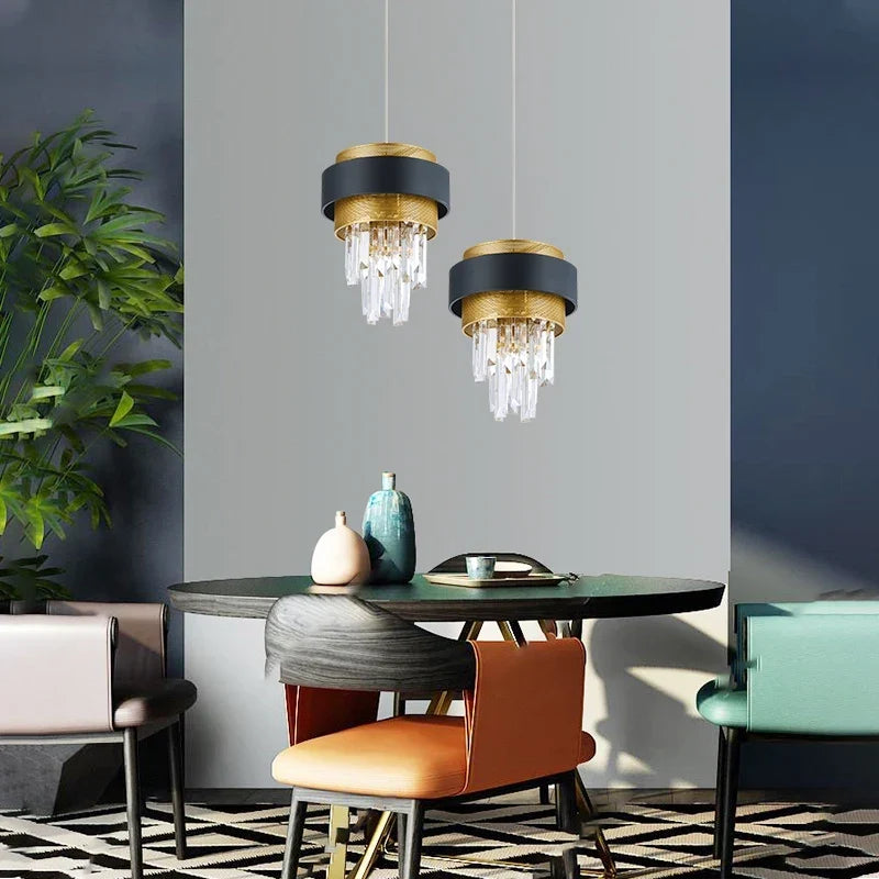 Post modern crystal pendant