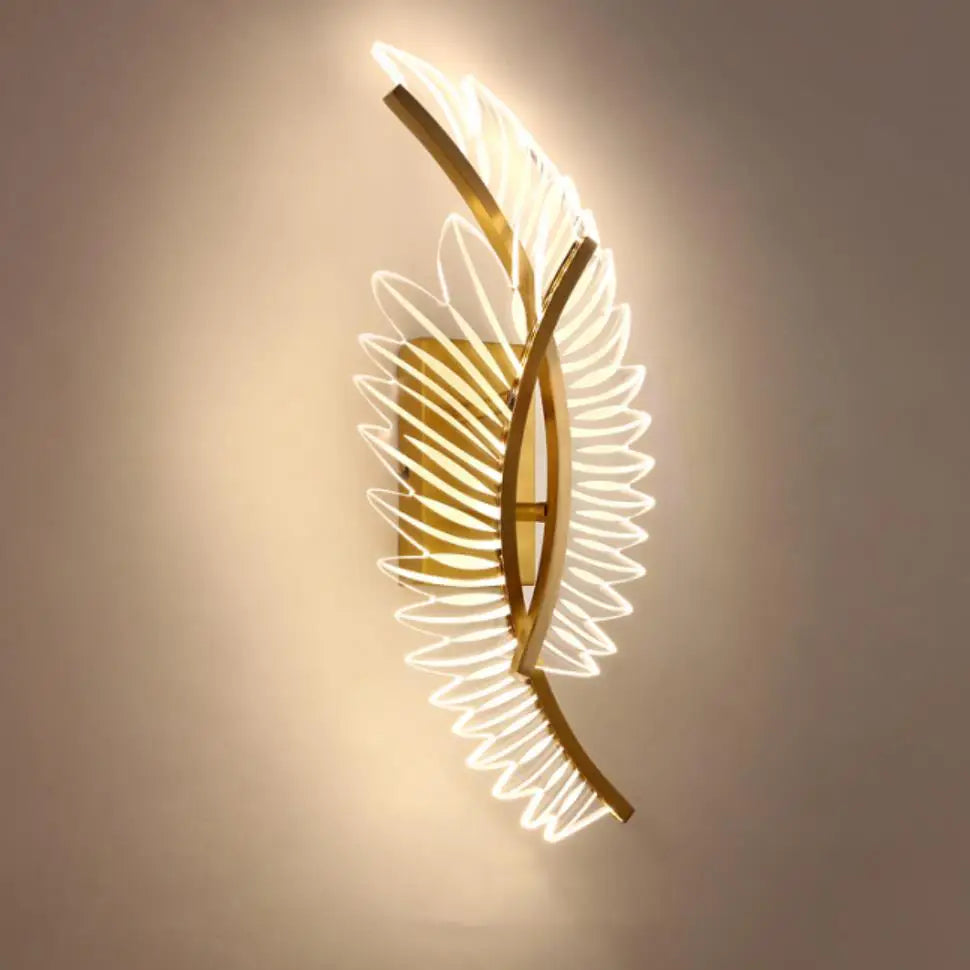 Brass wing sconce