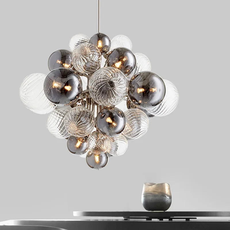 Glass globe LED pendant