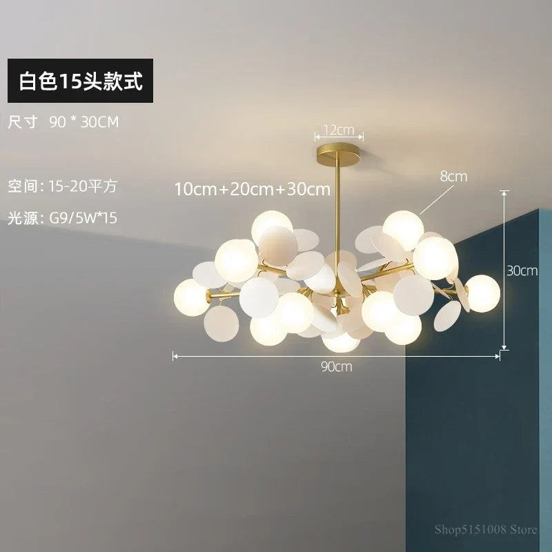 Acrylic Flower LED Chandelier, view 11