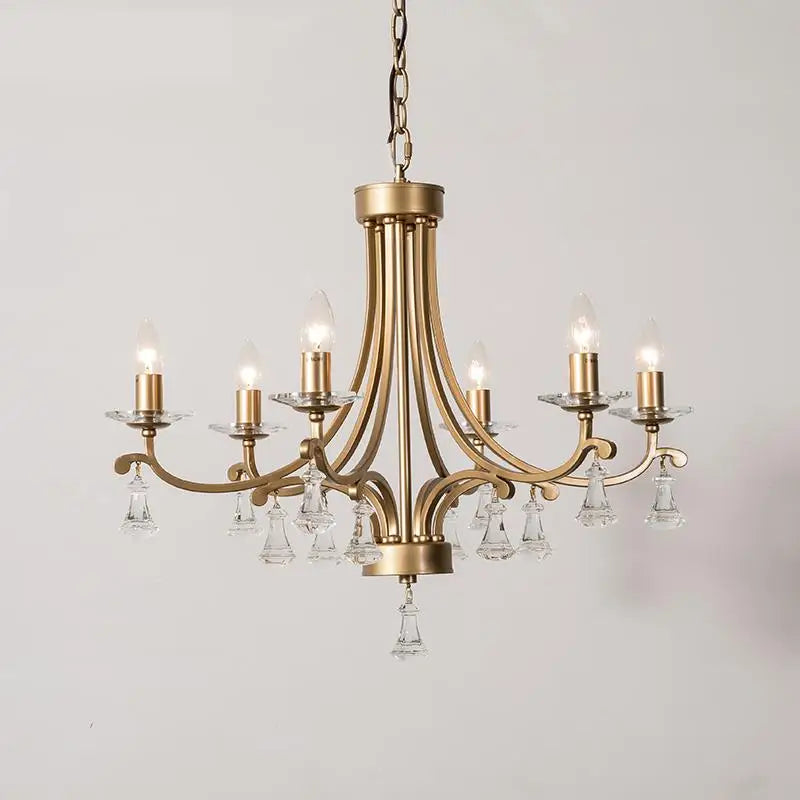 Gold crystal chandelier