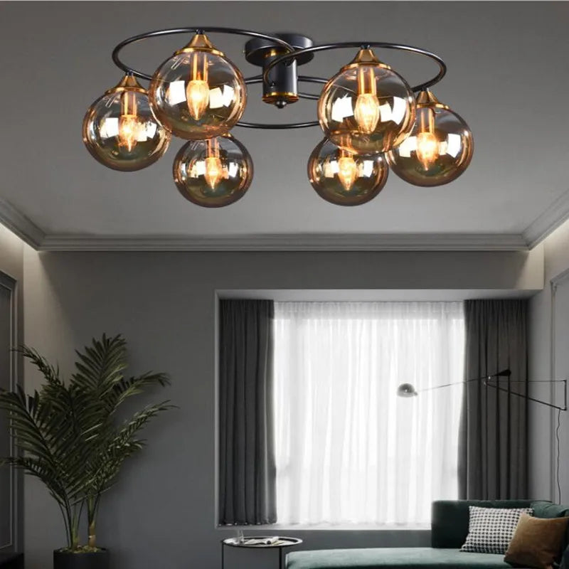 Glass Ball Chandelier, view 6