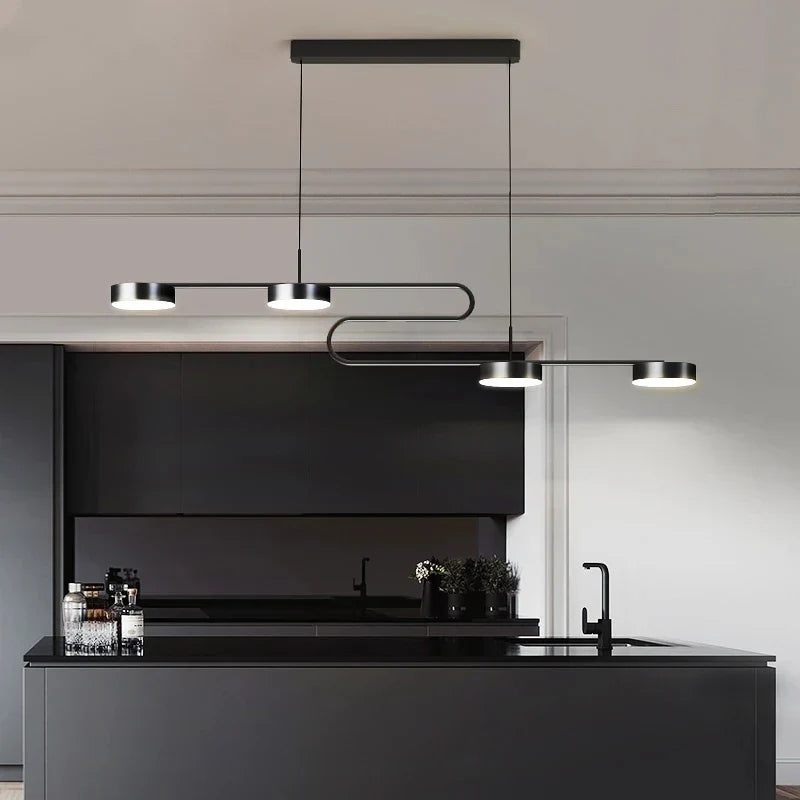 White modern chandelier