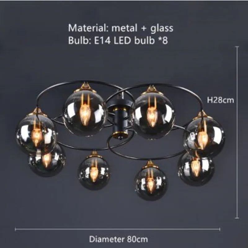 Glass Ball Chandelier, view 15