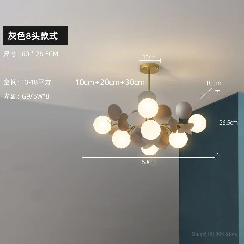 Acrylic Flower LED Chandelier, view 21