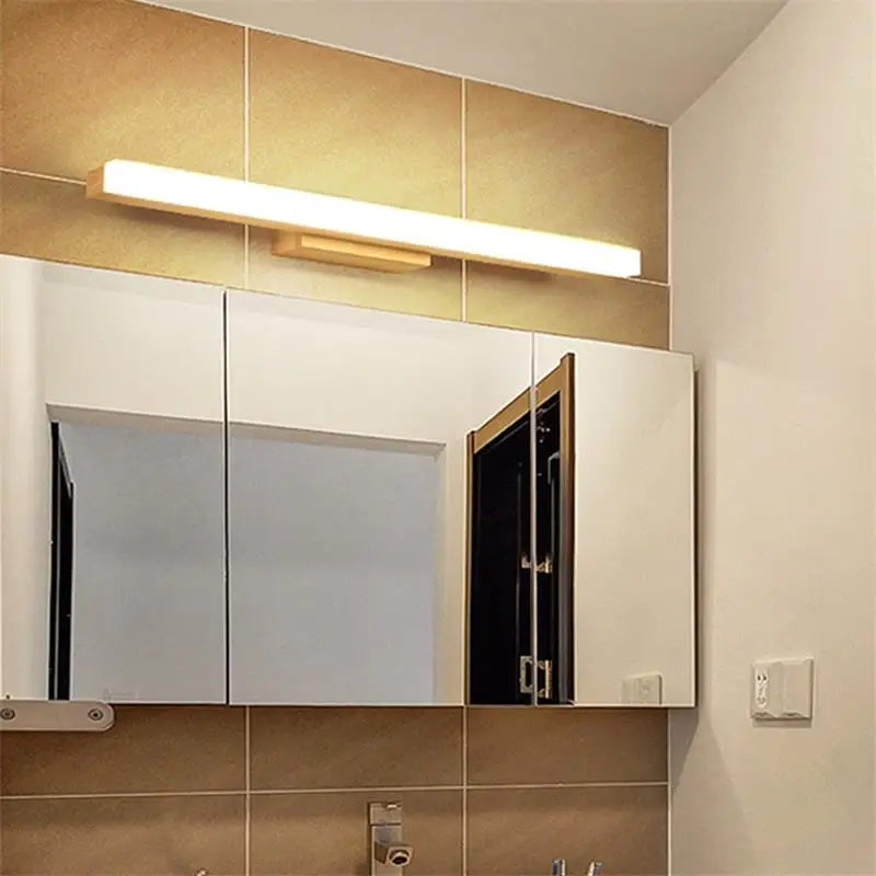 Nordic wood linear LED wall light