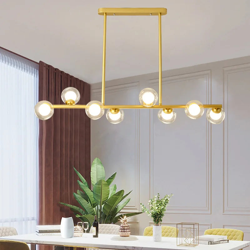 Black gold globe light